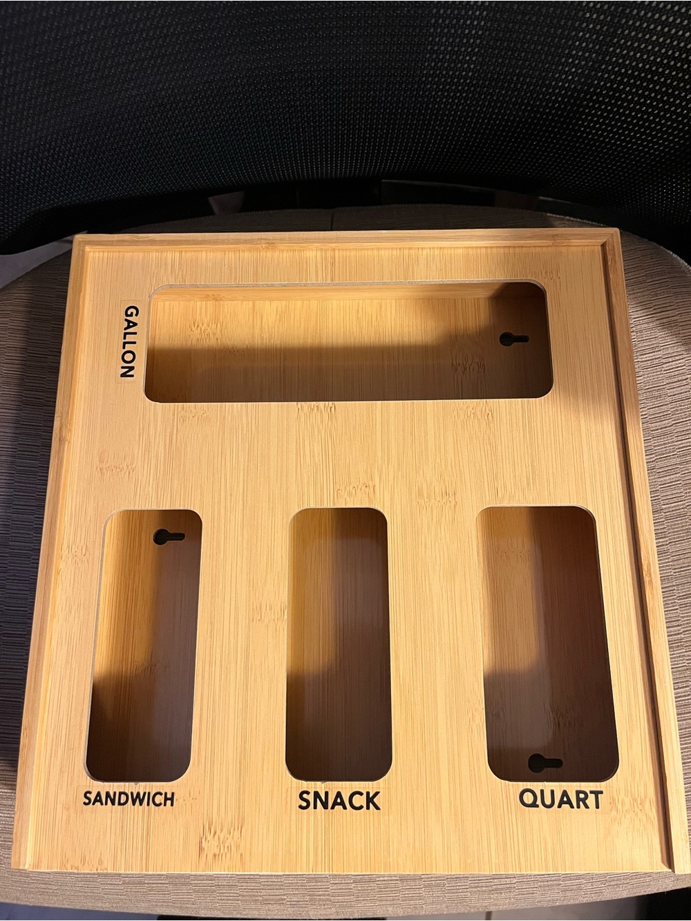 Bag Storage Organizer for Kitchen Drawer, Bamboo Organizer